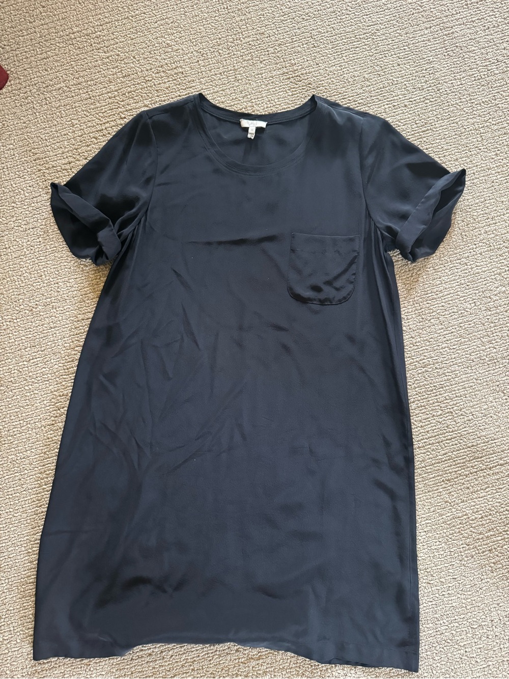 Joie Black Short Sleeve Mini Dress with Pocket